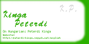 kinga peterdi business card